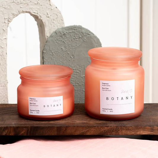 Scented Candle Botany Jar Amber Dahlia (400g)