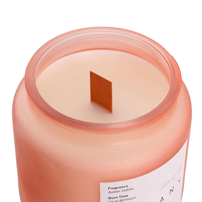 Scented Candle Botany Jar Amber Dahlia (400g)