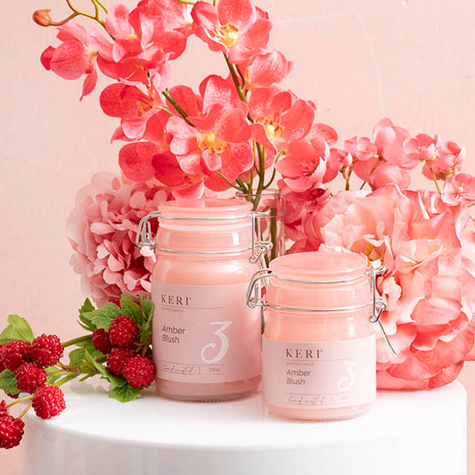 Scented Candle Honey Jar Amber Blush (6.5Dx9cmH) 120g