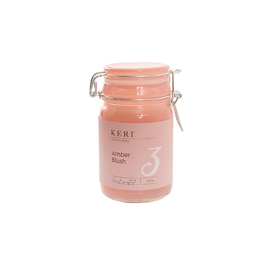 Scented Candle Honey Jar Amber Blush (6.5Dx12cmH) 200g