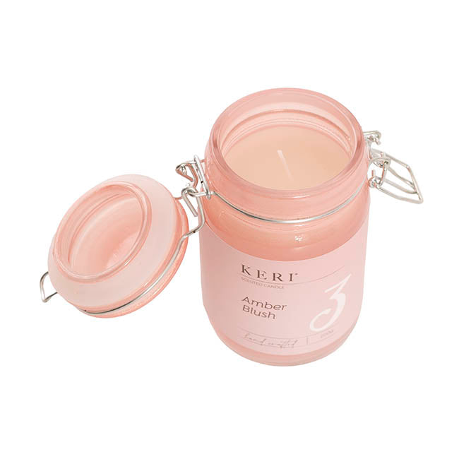 Scented Candle Honey Jar Amber Blush (6.5Dx12cmH) 200g