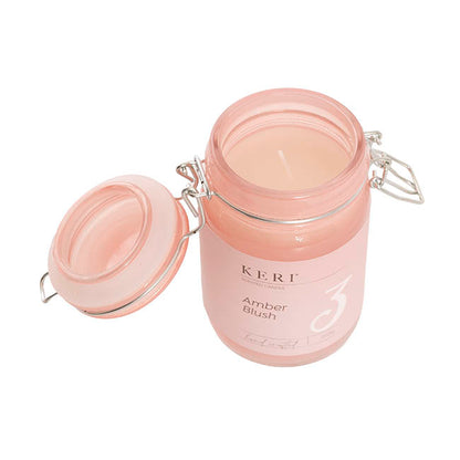 Scented Candle Honey Jar Amber Blush (6.5Dx12cmH) 200g