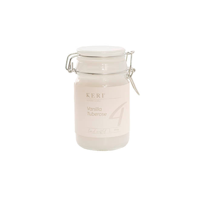 Scented Candle Honey Jar Vanilla Tuberose (6.5Dx12cmH) 200g