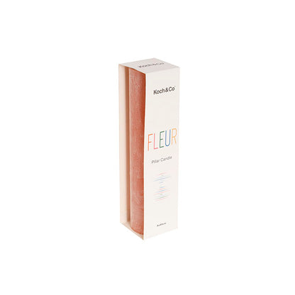 Fleur Pillar Candle Peach (5x20cmH)