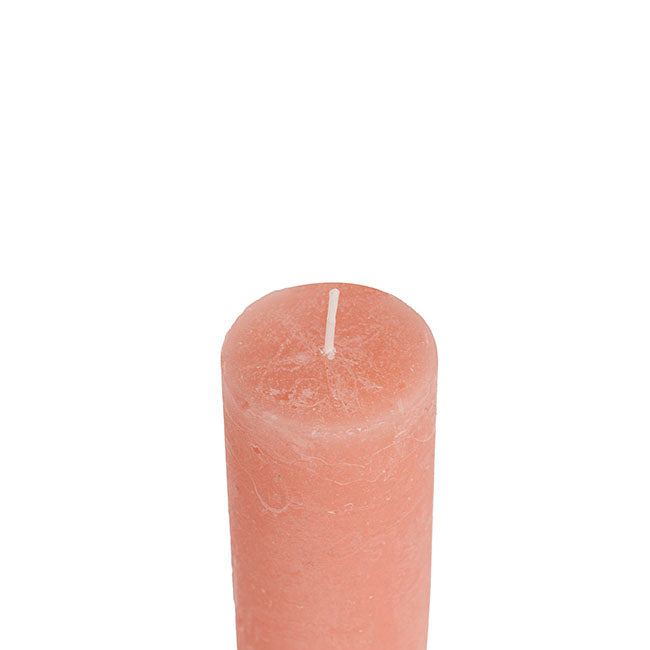 Fleur Pillar Candle Peach (5x20cmH)