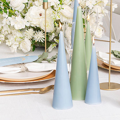 Fleur Cone Candle French Blue (6.5x25cmH)