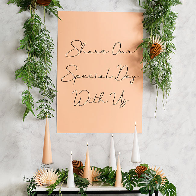 Fleur Cone Candle Nude (6.5x25cmH)