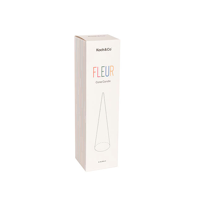 Fleur Cone Candle Peach (6.5x25cmH)