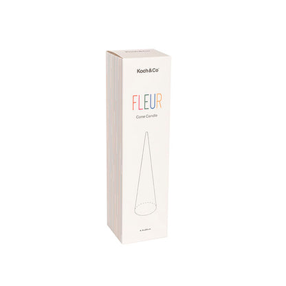 Fleur Cone Candle Peach (6.5x25cmH)