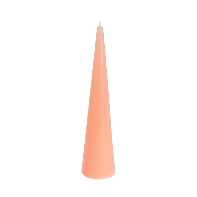 Fleur Cone Candle Peach (7x30cmH)