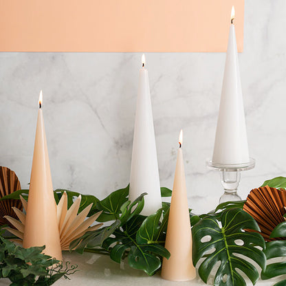 Fleur Cone Candle White (7x30cmH)