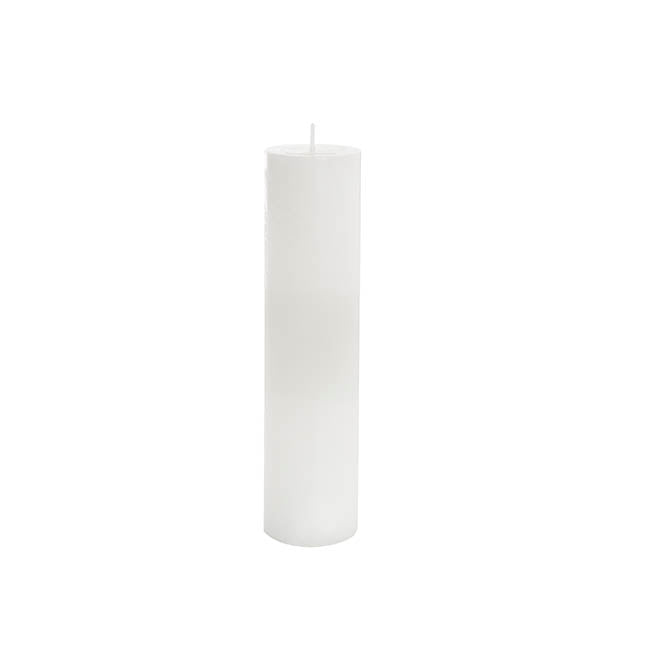 Event Flat Top Pillar Candle 36HR White (5x15cmH)