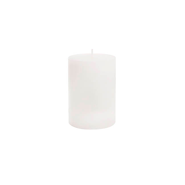 Event Flat Top Pillar Candle 52HR White (7x10cmH)