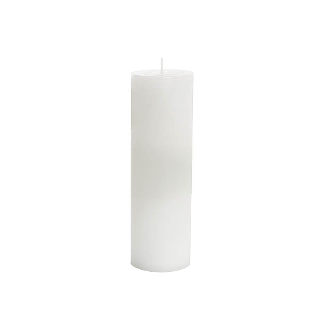 Event Flat Top Pillar Candle 78HR White (7x15cmH)