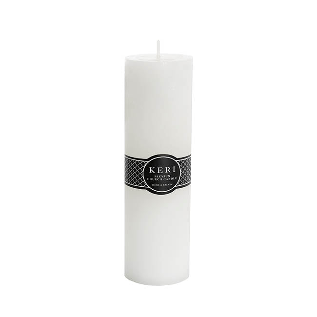 Event Flat Top Pillar Candle 100HR White (7x20cmH)
