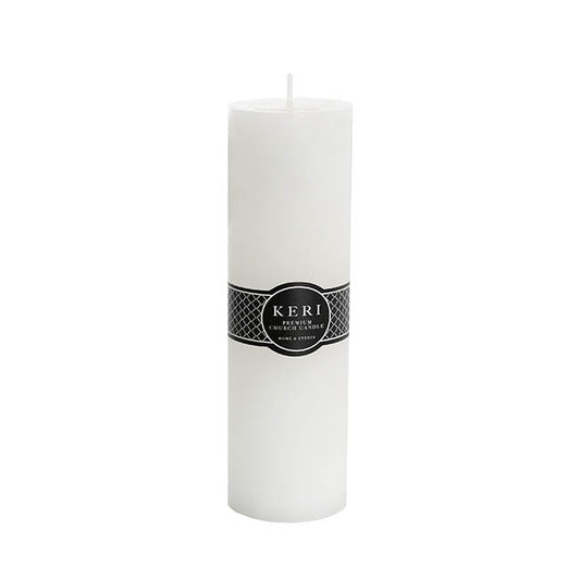 Event Flat Top Pillar Candle 100HR White (7x20cmH)