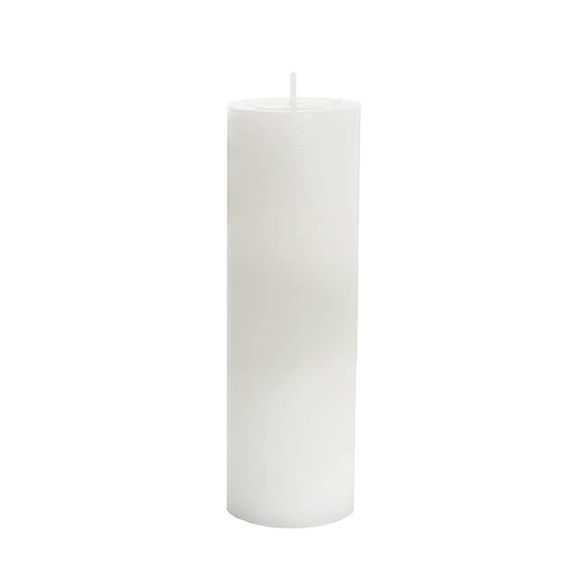 Event Flat Top Pillar Candle 100HR White (7x20cmH)