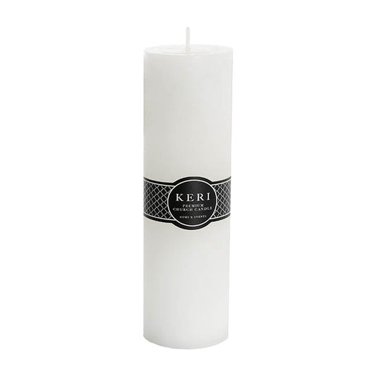 Event Flat Top Pillar Candle 122HR White (7x25cmH)