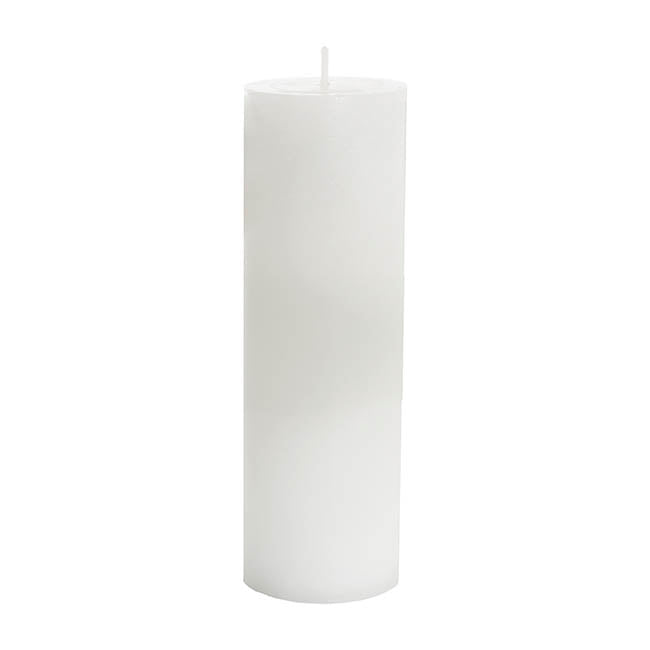 Event Flat Top Pillar Candle 122HR White (7x25cmH)