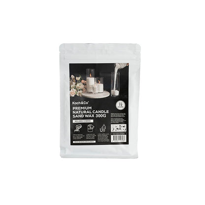 Crystal Natural Candle Sand Wax with 10 Wicks White (300g)
