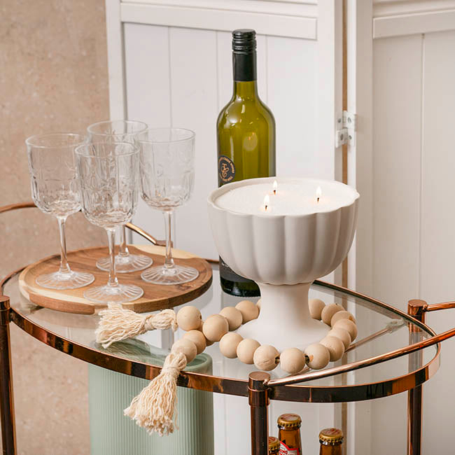 Crystal Natural Candle Sand Wax with 20 Wicks White (500g)