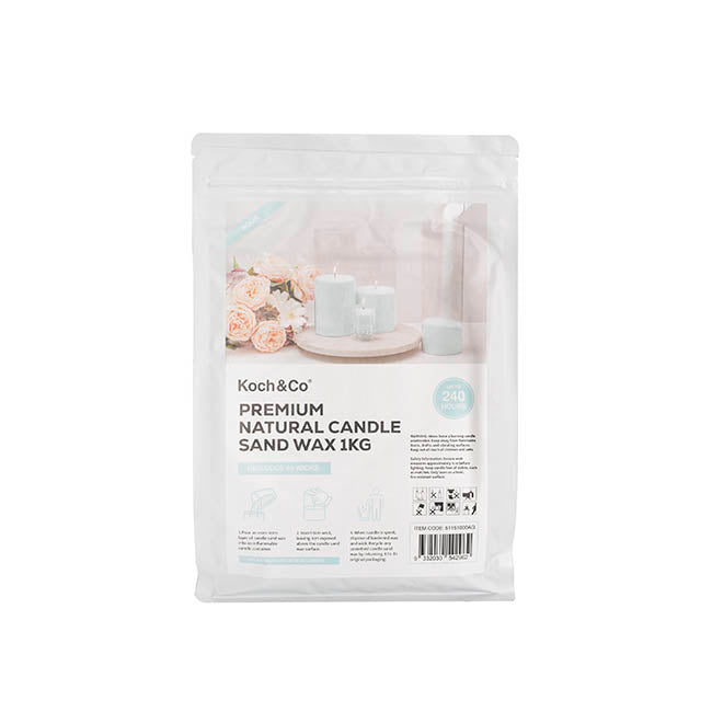 Crystal Natural Candle Sand Wax with 40 Wicks Aqua (1kg)