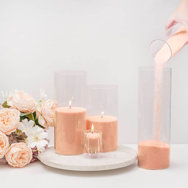 Crystal Natural Candle Sand Wax with 40 Wicks Nude (1kg)