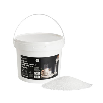 Crystal Natural Candle Sand Wax with 120 Wicks White (3kg)