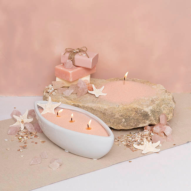 Crystal Natural Candle Sand Wax with 120 Wicks Nude (3kg)