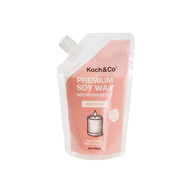 Premium Soy Candle Wax Microwave Kit Unscented (450ml)