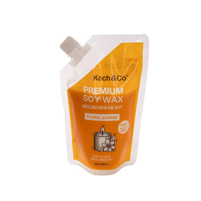 Premium Soy Candle Microwave Kit Floral Sunrise (450ml)