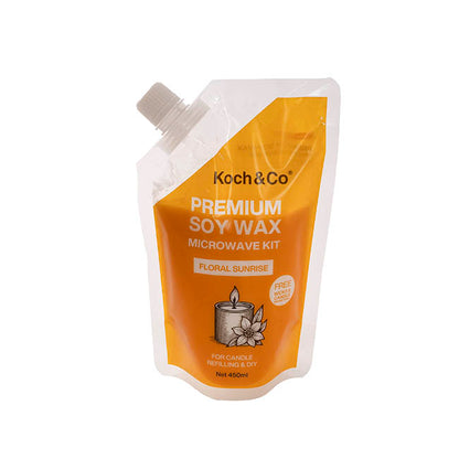 Premium Soy Candle Microwave Kit Floral Sunrise (450ml)
