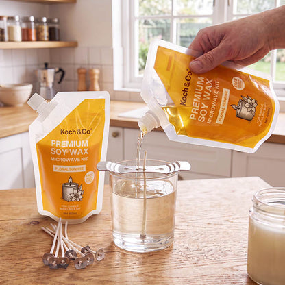 Premium Soy Candle Microwave Kit Floral Sunrise (450ml)