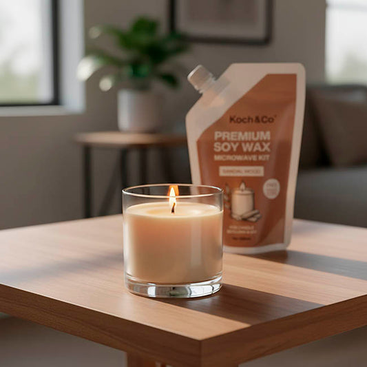 Premium Soy Candle Microwave Kit Sandal Wood (450ml)