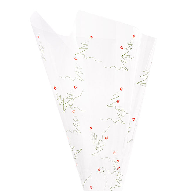 Cello Clear Christmas Tree 40mic Green (50x70cm) Pack 100