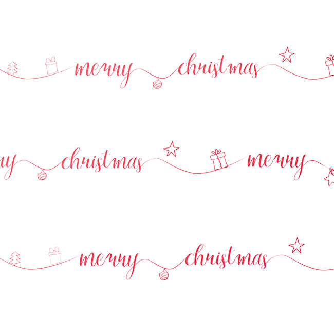 Cello Frosted Merry Christmas 40mic Red Pack 100 (50x70cm)