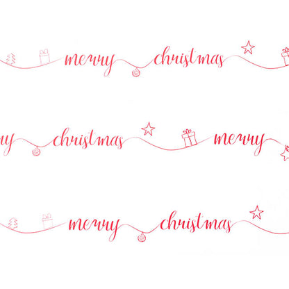 Cello Frosted Merry Christmas 40mic Red Pack 100 (50x70cm)