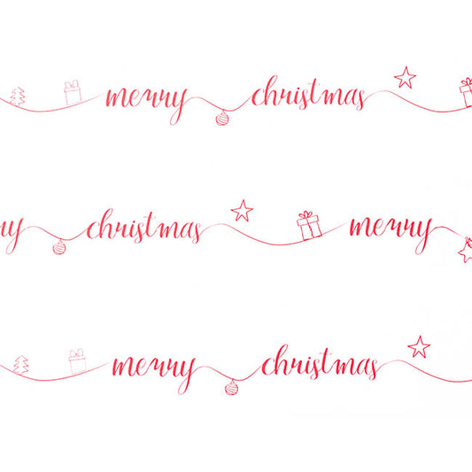 Cello Frosted Merry Christmas 40mic Red Pack 100 (50x70cm)