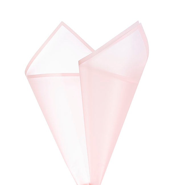 Cello Frosted Hue with Border 50mic Pink Pk100 (60x60cm)