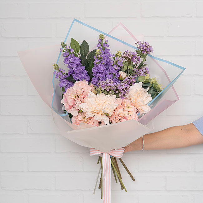 Cello Frosted Hue with Border 50mic Pink Pk100 (60x60cm)