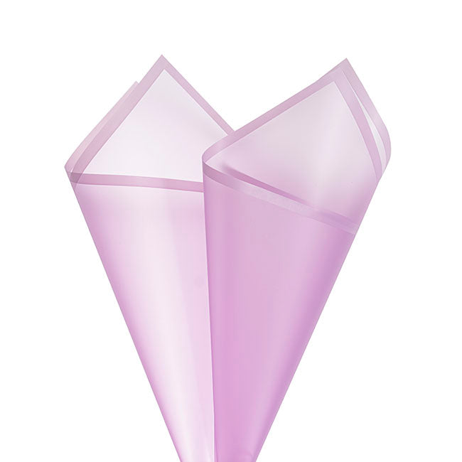 Cello Frosted Hue with Border 50mic Lavender Pk100 (60x60cm)