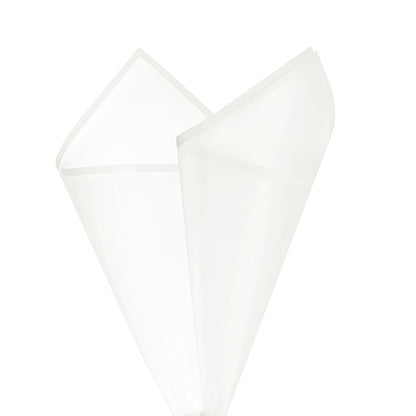 Cello Frosted Hue with Border 50mic White Pk100 (60x60cm)