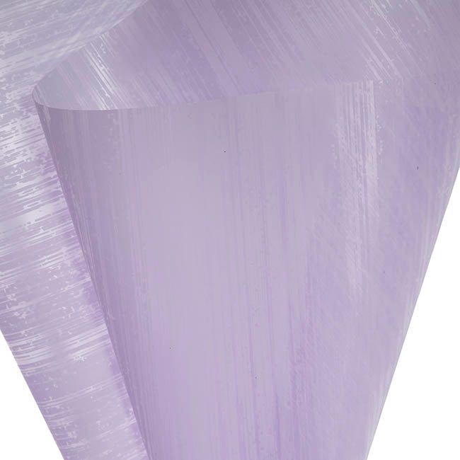 Frosted Cello 50mic Designer Stripes Lilac Pk100 (50x70cm)
