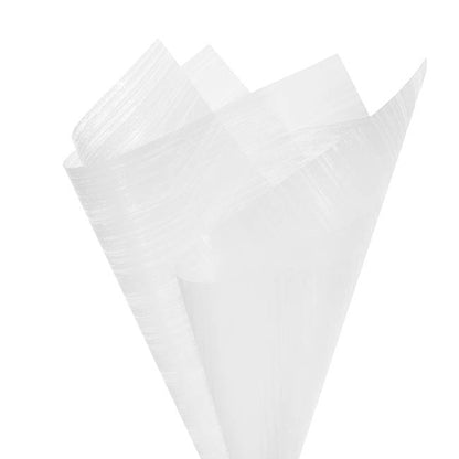 Frosted Cello 50mic Designer Stripes White Pk100 (50x70cm)
