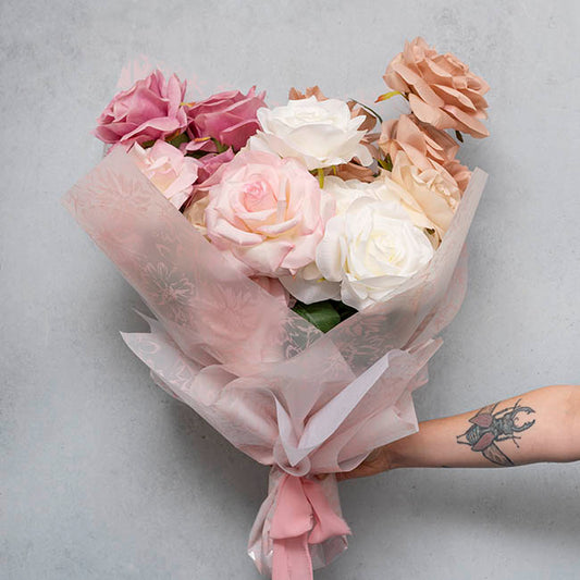 Cello Frosted 40mic Chrysanthemums Rosie Pk100 (50x70cm)