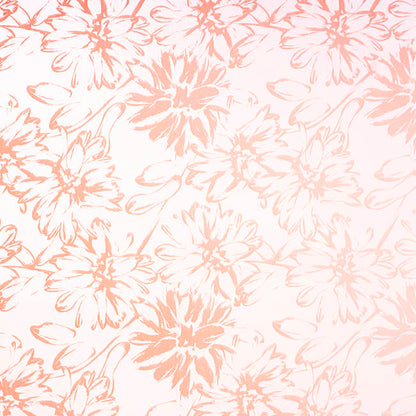 Cello Frosted 40mic Chrysanthemums Peach Pk100 (50x70cm)