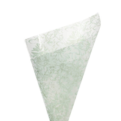 Cello Frosted 40mic Chrysanthemums Sage Pk100 (50x70cm)