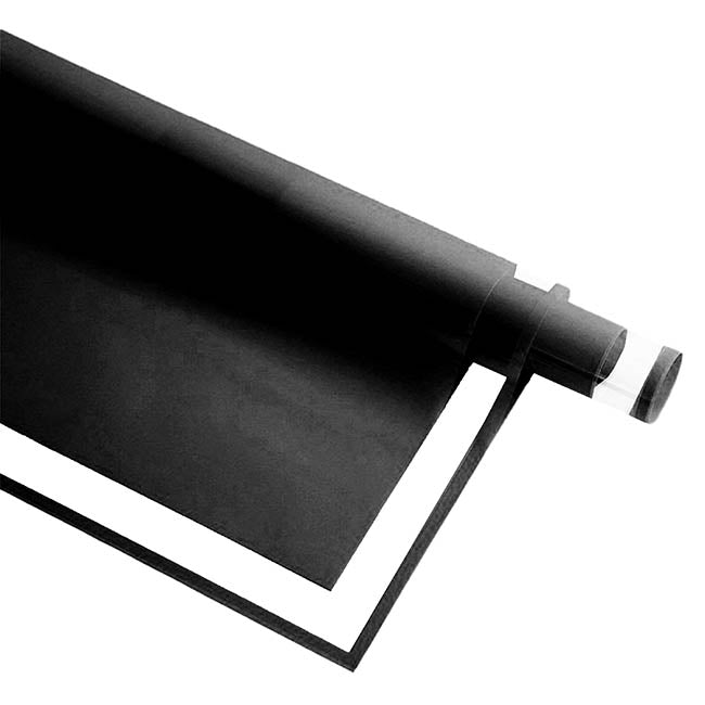 Cello Vivid Edge 50mic Flower Wrap Black Pack 100 (58x58cm)