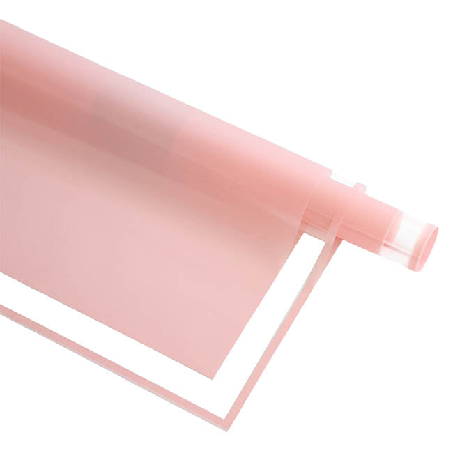 Cello Vivid Edge 50mic Flower Wrap Icy Pink Pk100 (58x58cm)