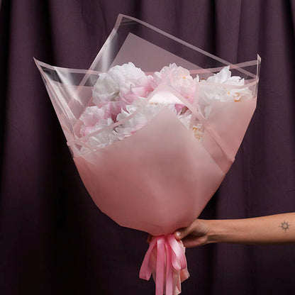 Cello Vivid Edge 50mic Flower Wrap Icy Pink Pk100 (58x58cm)